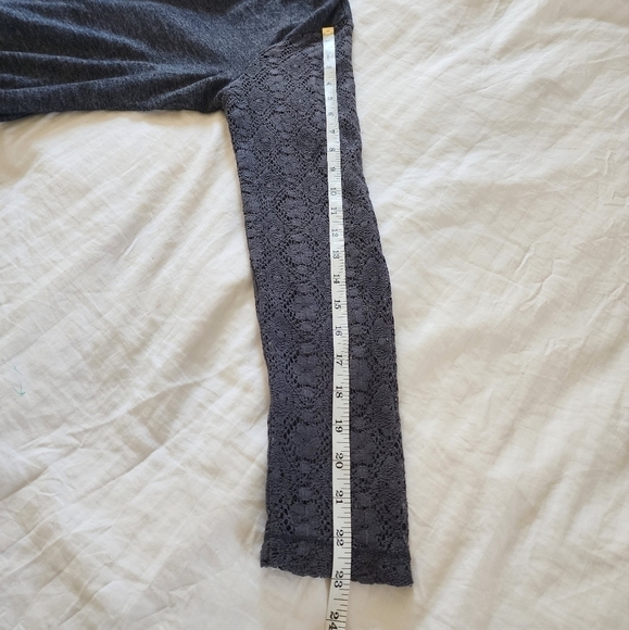 PrAna Darla Top Lace Long-Sleeve in Gray size Small Organic Cotton Blend - Picture 5 of 7